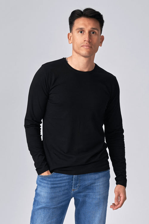 Long-sleeved Muscle T-shirt - Black - TeeShoppen Group™ - T-shirt - TeeShoppen