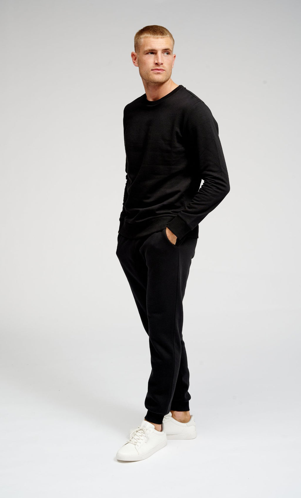Basic Sweatsuit with Crewneck (Black) - Package Deal