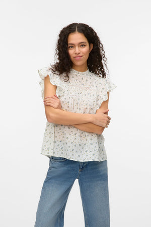 Trine Lása Barr - Snow White AOP: Maguerite Blue Jasper