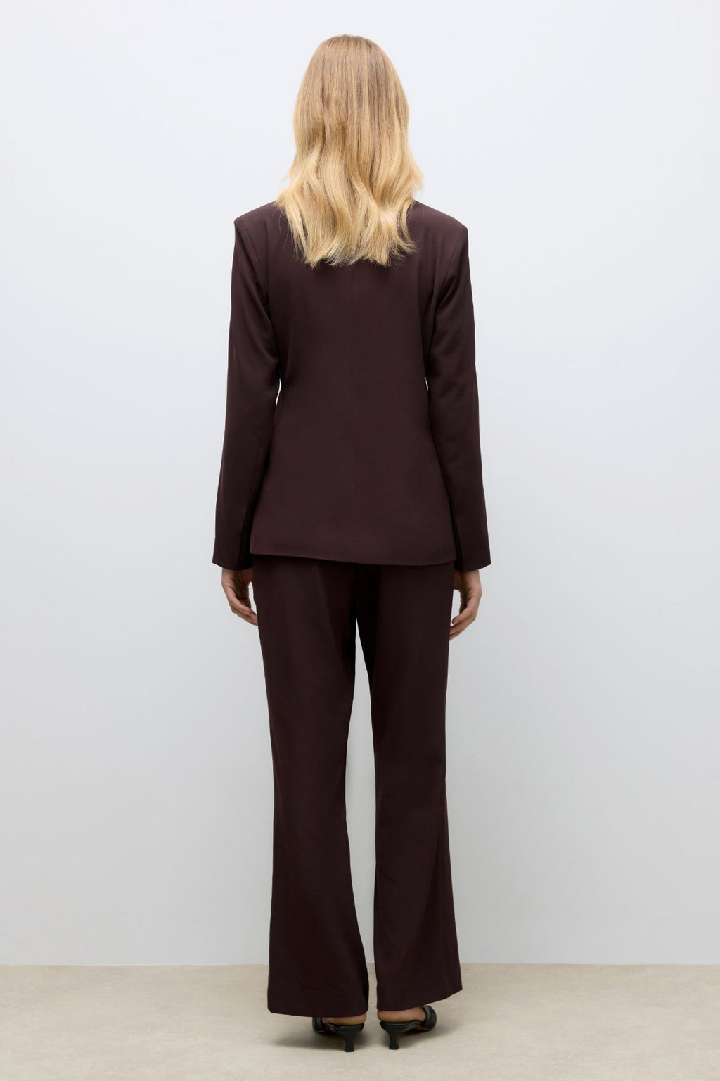 Upama Tie Blazer - Chocolate Plum