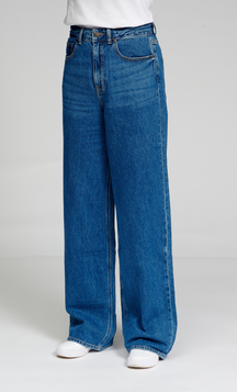 The Original Performance Jeans leathan - denim meánach gorm