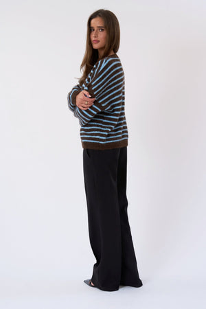 Cniotál Sienna Striped - Seacláid/Gorm Éadrom