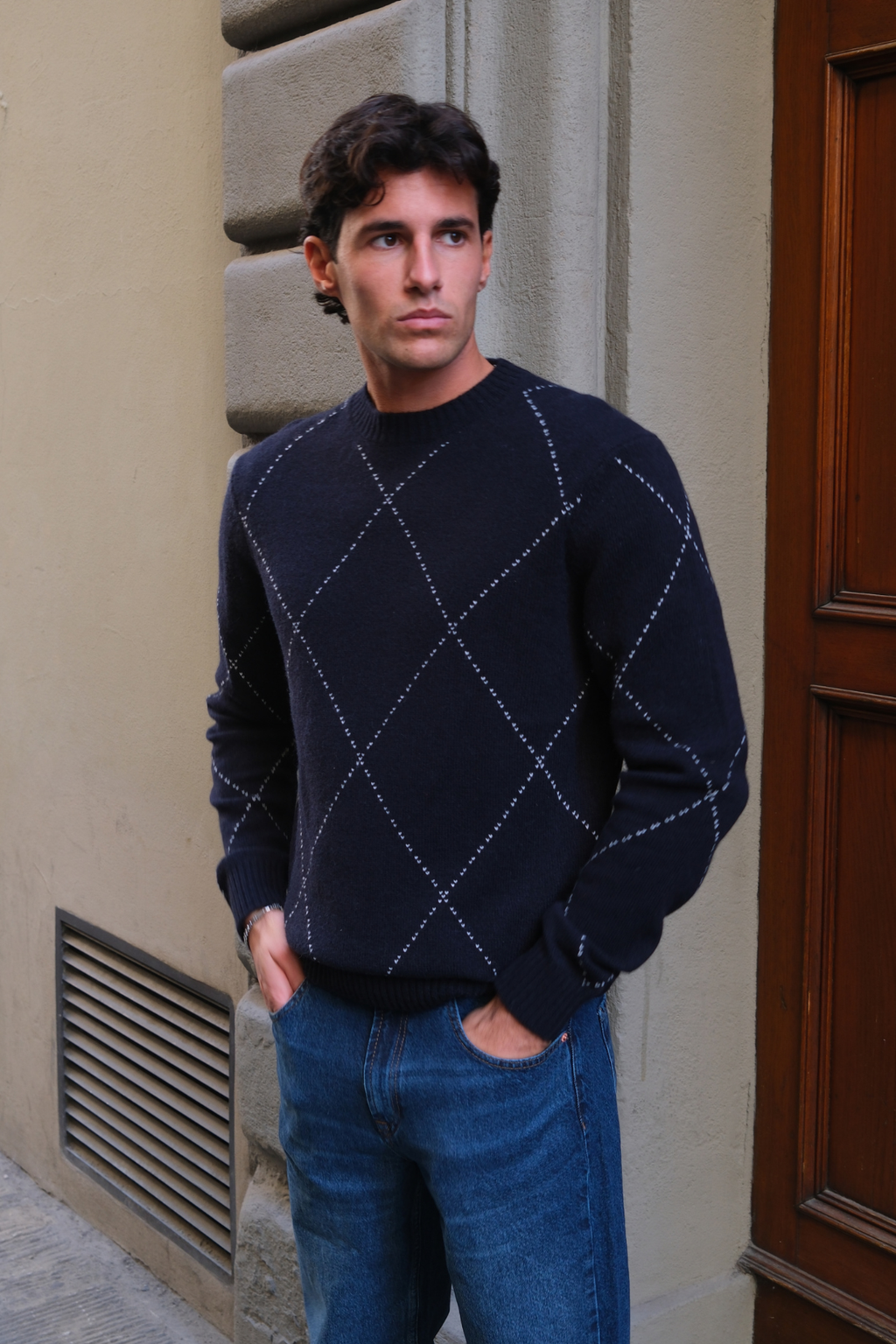 Isaac Wool Knit - Dark Navy