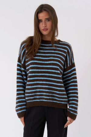 Cniotál Sienna Striped - Seacláid/Gorm Éadrom