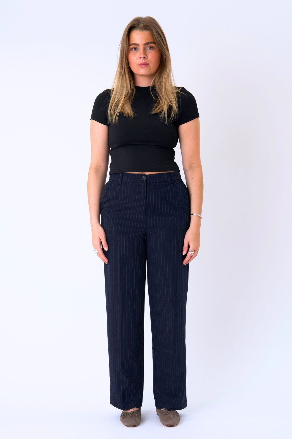 Culaith chlasaiceach Pants - Pinstripe Navy