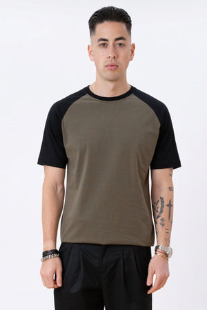 Basic raglan T-shirt - Black-Army