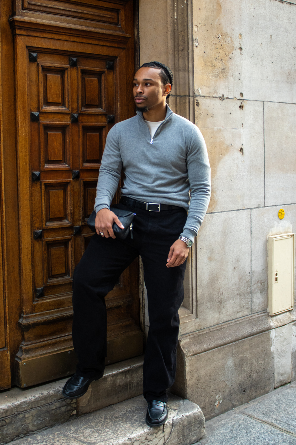 Straight Cotton Chino - Black