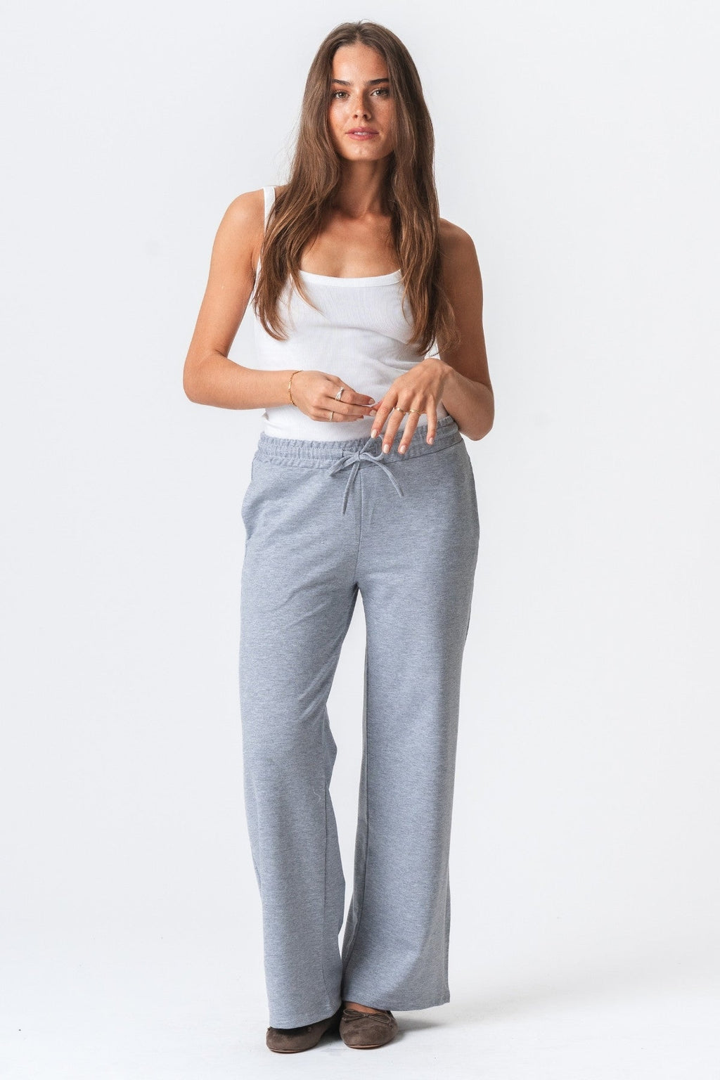 Sweatpants Wide - Grey Melange