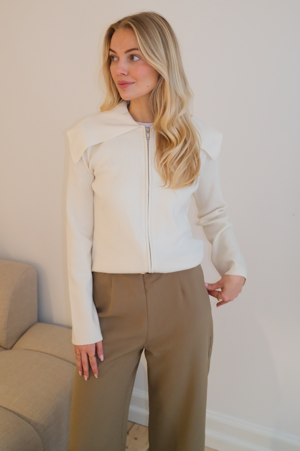 Verrier pleteni kardigan s O-izrezom - breza