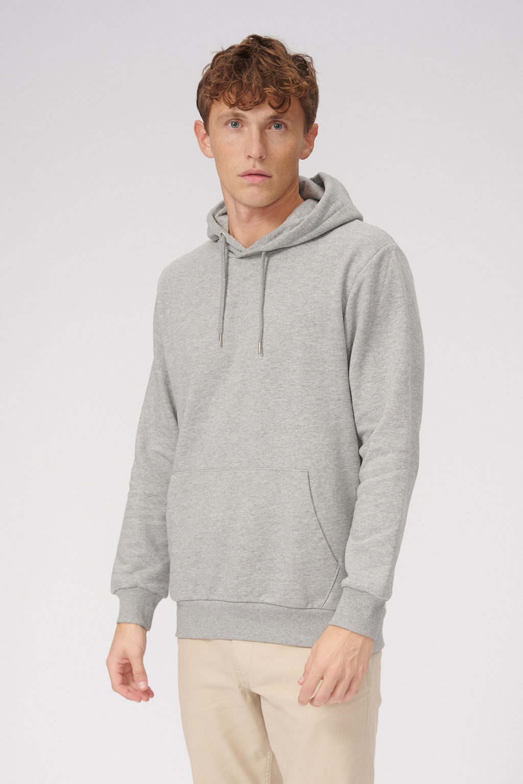 Basic Sweat hoodie - melange liath éadrom