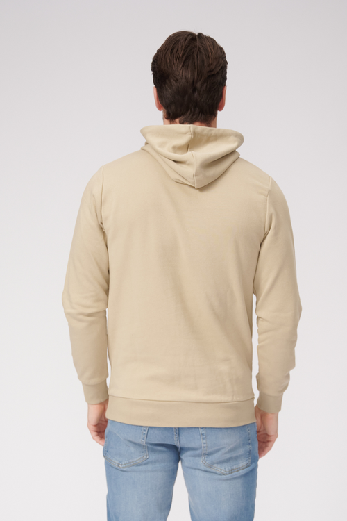 Basic Hoodie Sweat - Mørk Beige - TeeShoppen - Sand/Beige