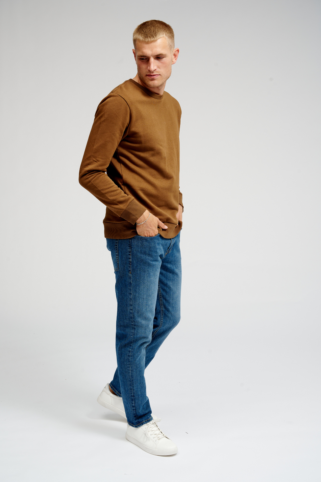 Basic Crewneck Powe - Brown