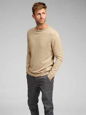 Basic Knit Crewneck - Beige