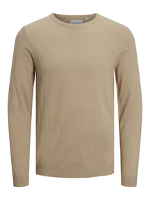 Basic Knit Crewneck - Beige