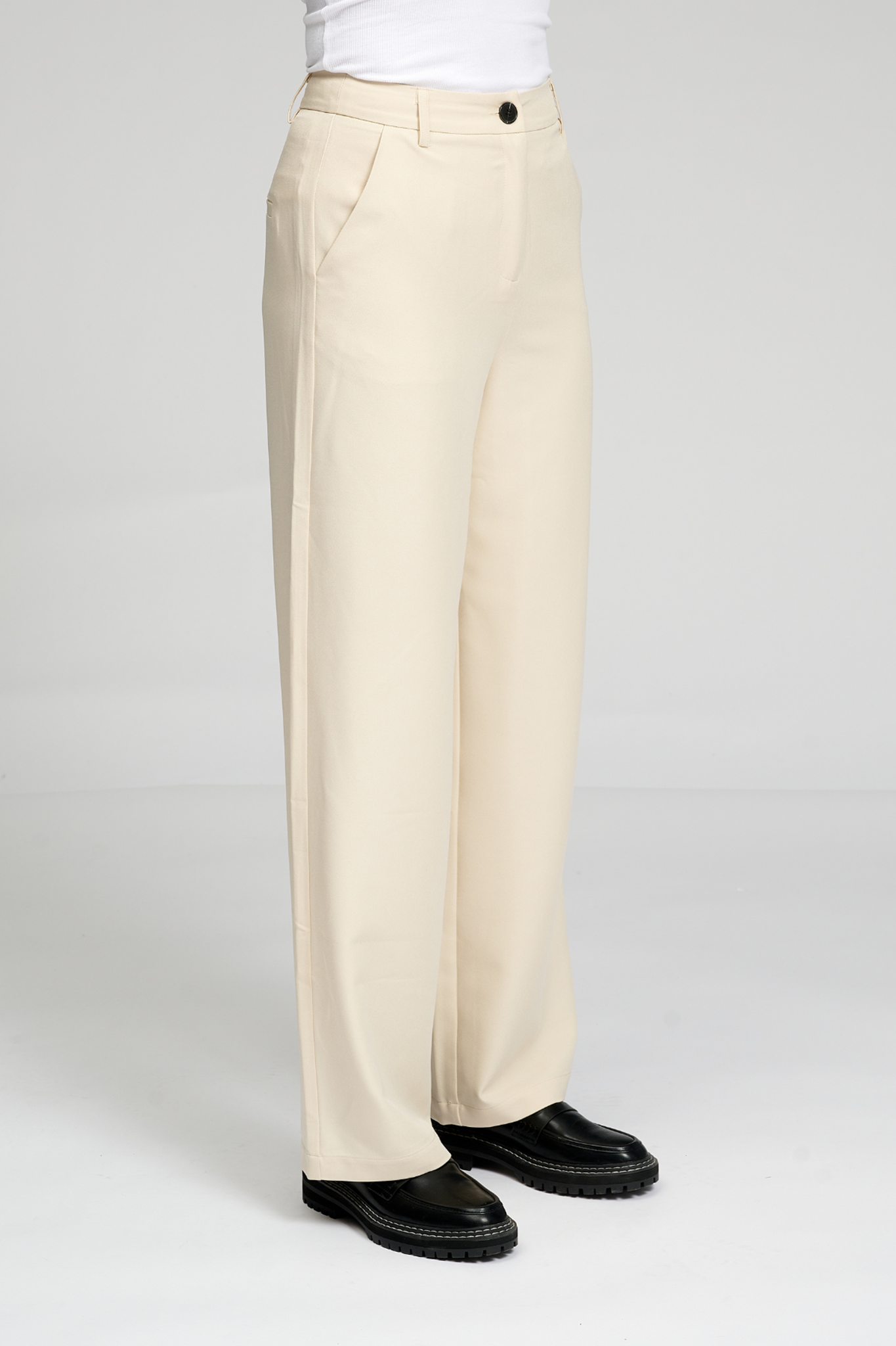 Classic Suit Pants - Beige: Neutral Tones, Bold Statements Classic Suit Pants - Beige: Neutral Tones, Bold Statements