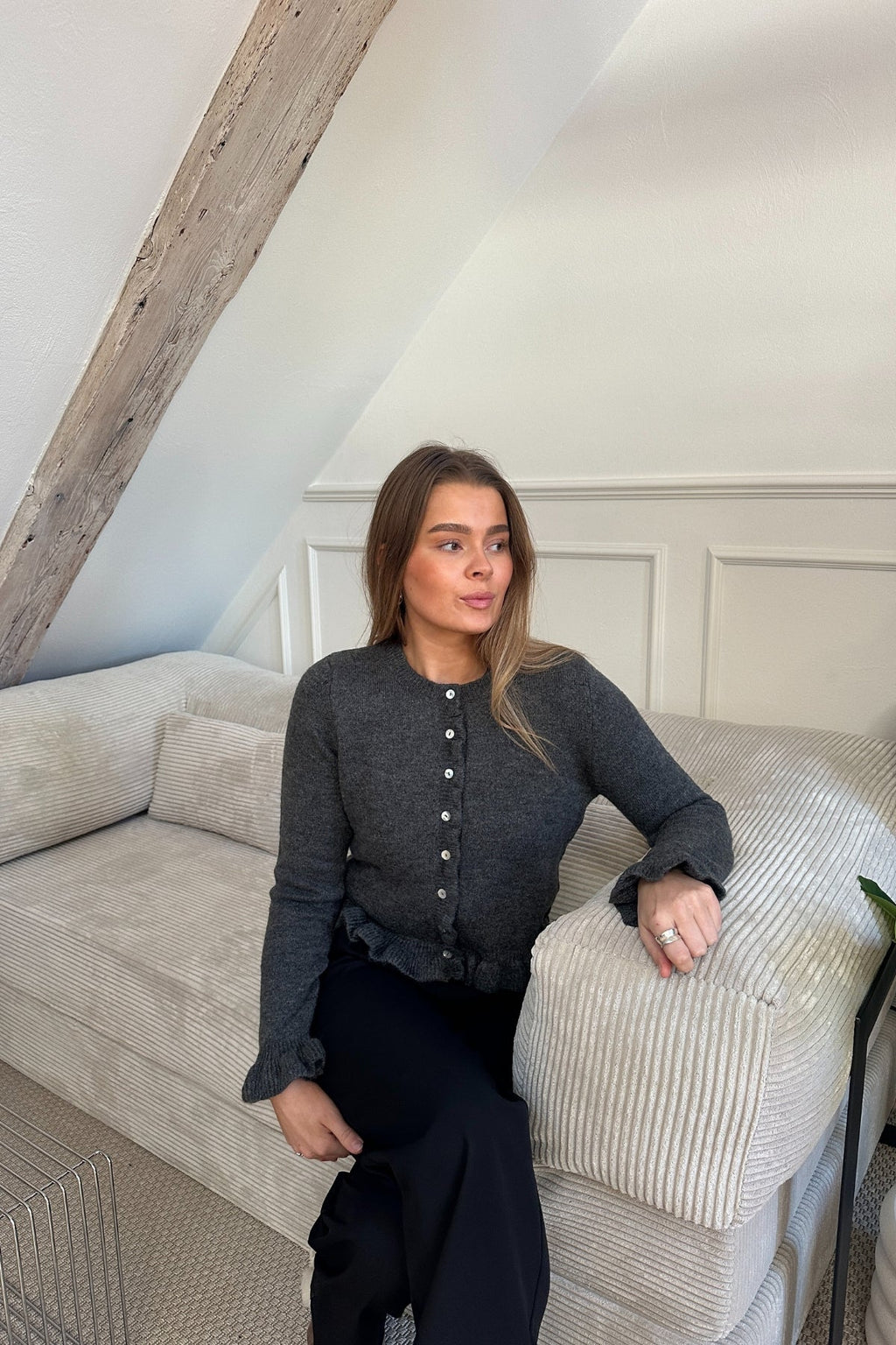 Flora kardigan - sivi