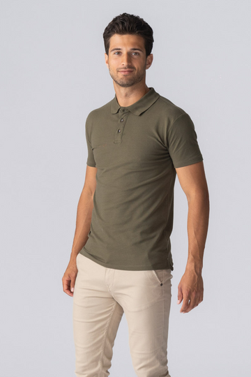 Muscle Polo Shirt - Army Green