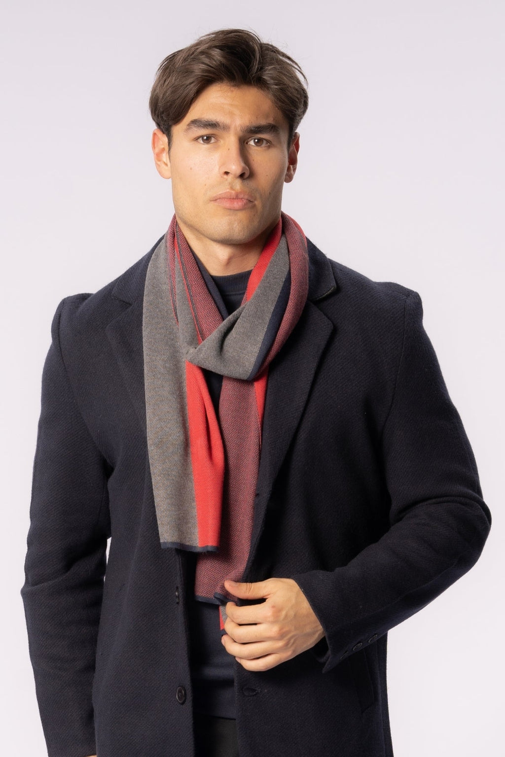 Šal - crvena / bijela / plava - muškarci