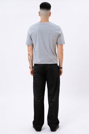 Basic Tričko s výstrihom do V - Oxford Grey