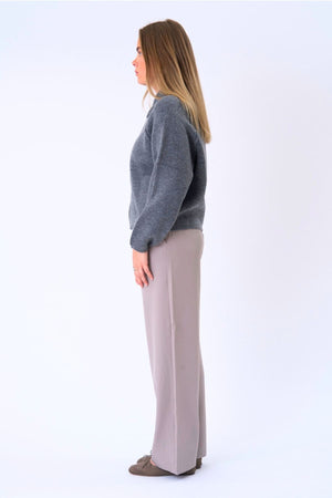 Selma Knit Zipper - Grey