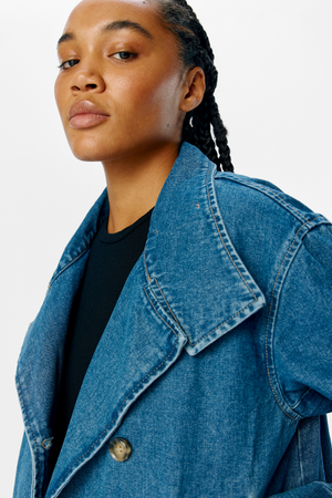 Tilla Gro L/S Denim Jacket - Medium Blue Denim
