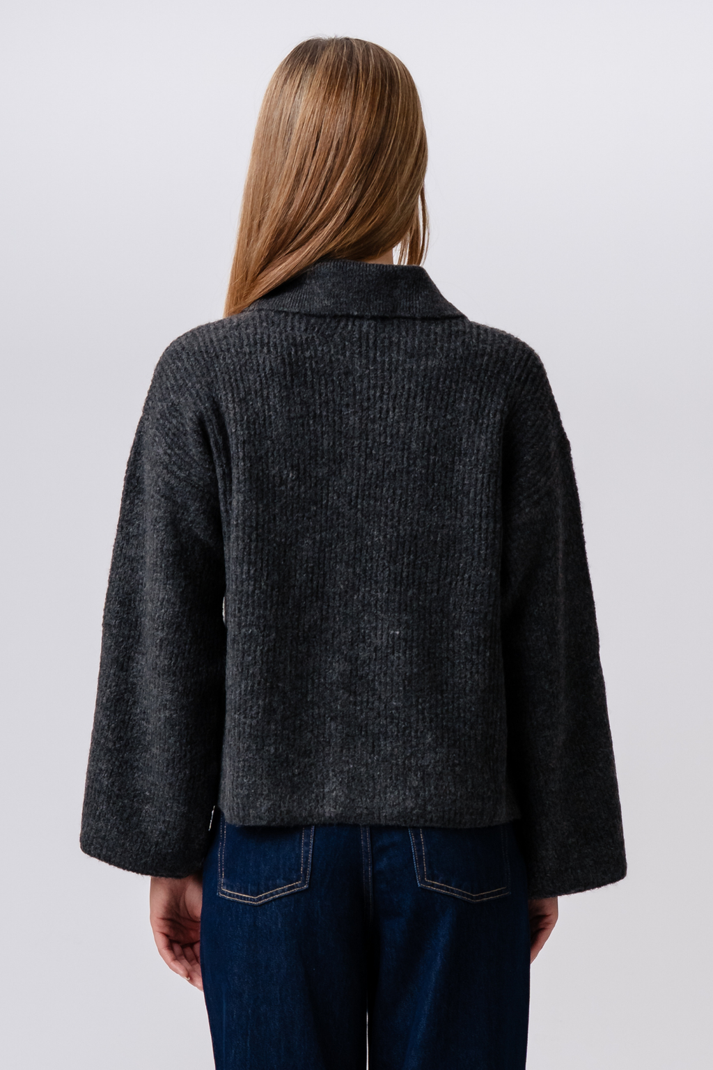 Josie Polo Knit - Graphite
