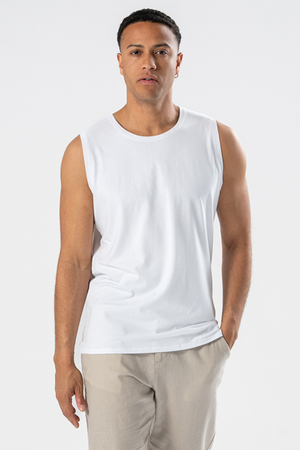 Sleeveless Tee - White