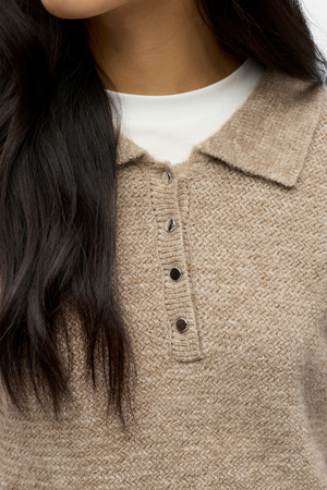 Anine pletené pólo - Morel Melange