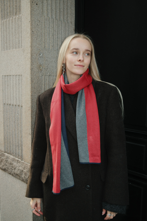 Šatka - červená / biela / modrá