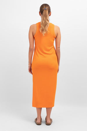 Line Summer Dress - Persimmon Orange