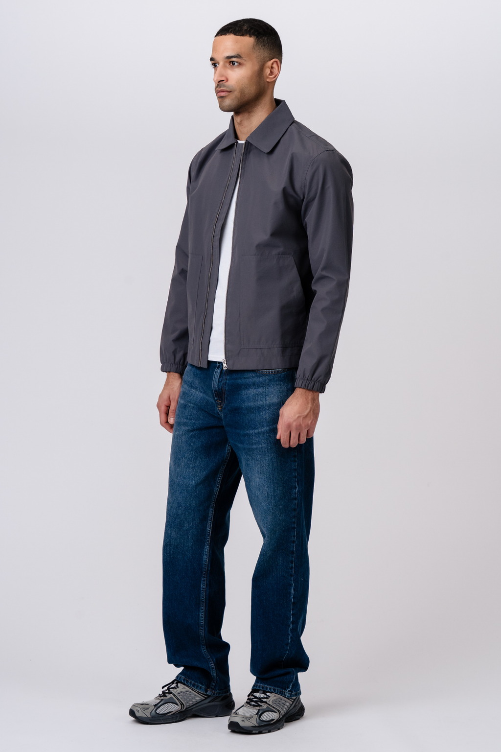 Short Zip Jacket - Grey