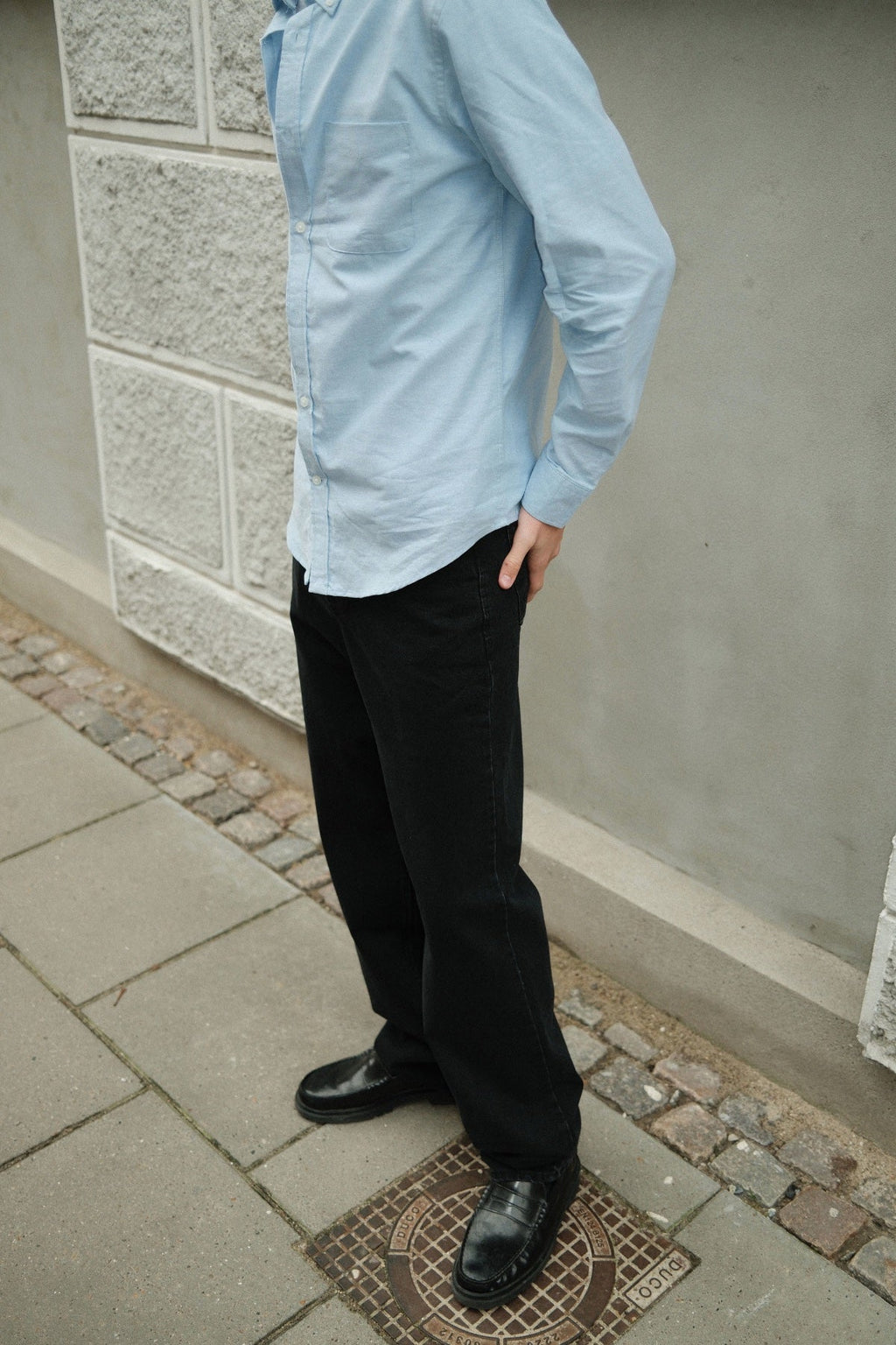 Jeans Baggy - Denim Dubh