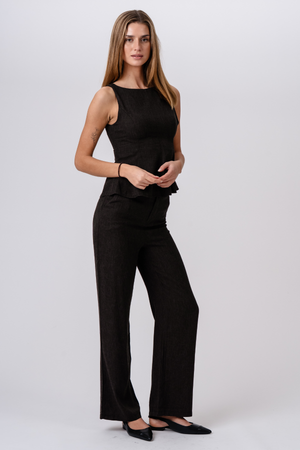 Aya Loose Pants - Hnedá