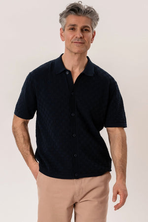 Darin Knit Polo - Navy