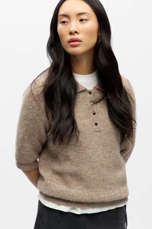 Anine pletené pólo - Morel Melange