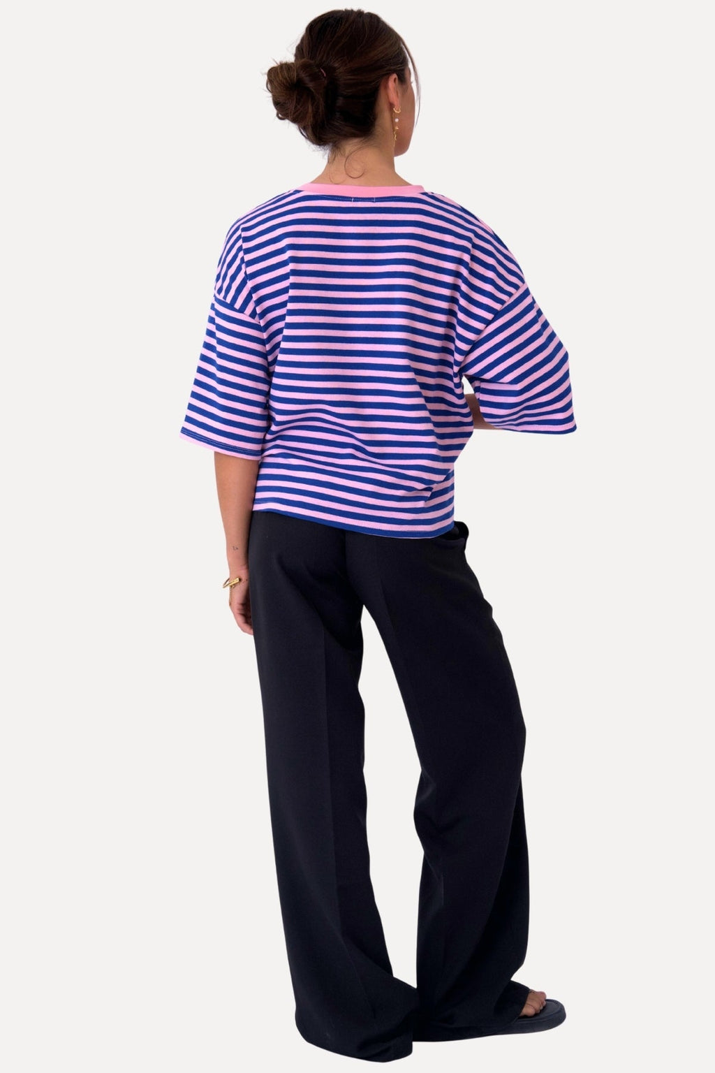 Zoe T-shirt - Blue/Light Pink