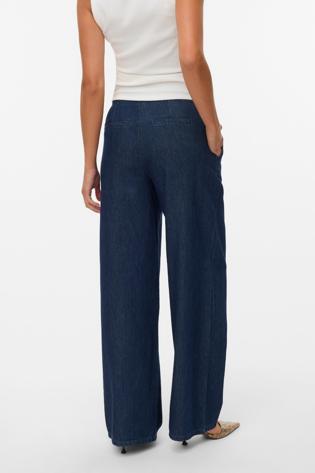 Rae široke traperice - tamnoplavi traper