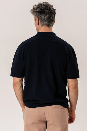 Darin Knit Polo - Navy