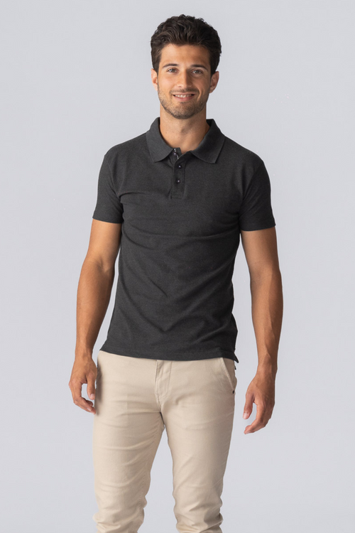 Muscle Polo Shirt - Dark Grey