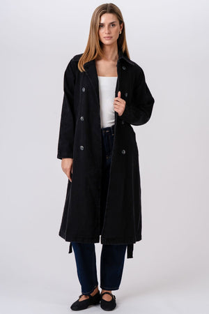 Denim Trenchcoat - tmavo modrá