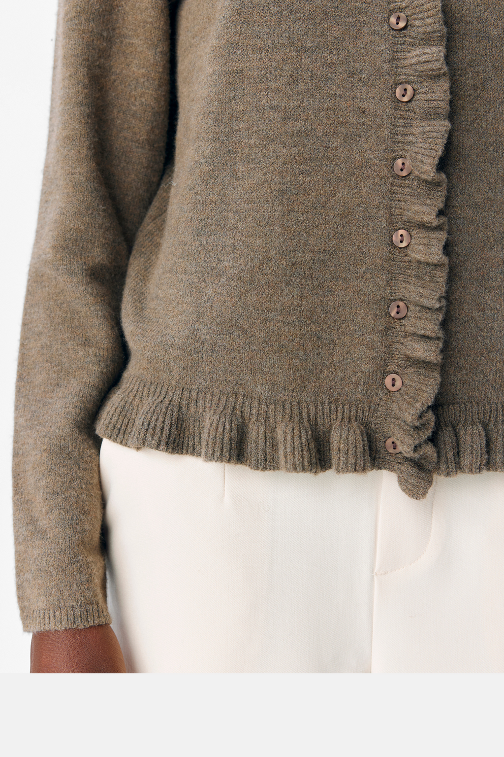 Elva pleteni kardigan - morel melange