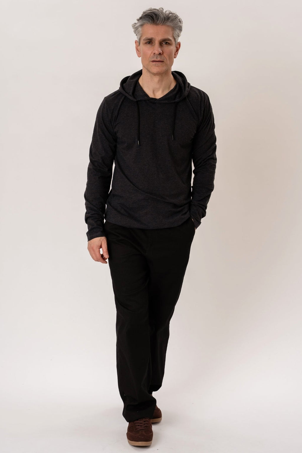 Ľahká mikina - tmavošedá