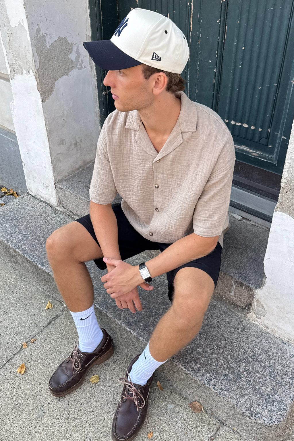 Léine muinchille gearr - gaineamh