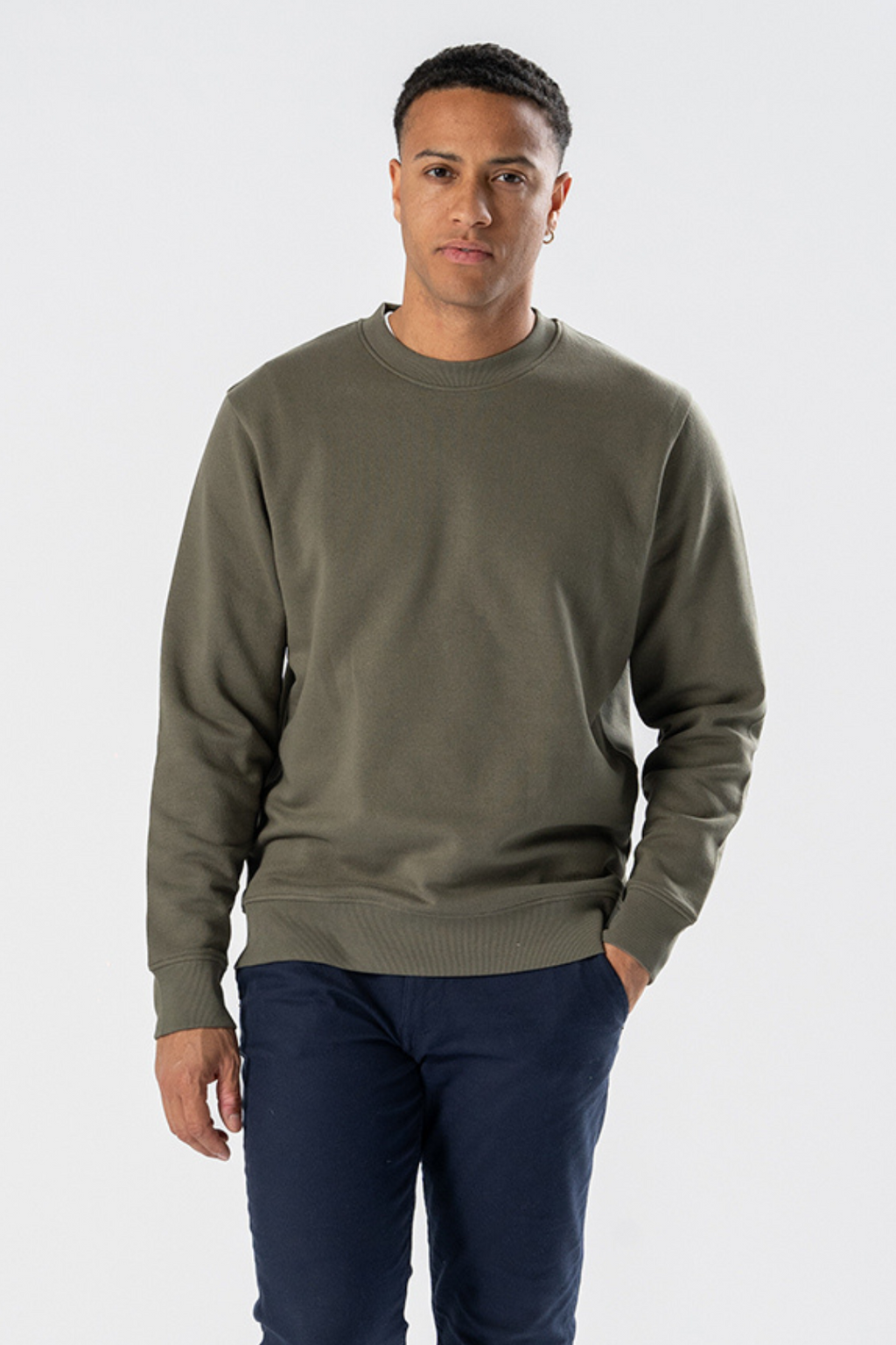 Mikina Crewneck - Army Green