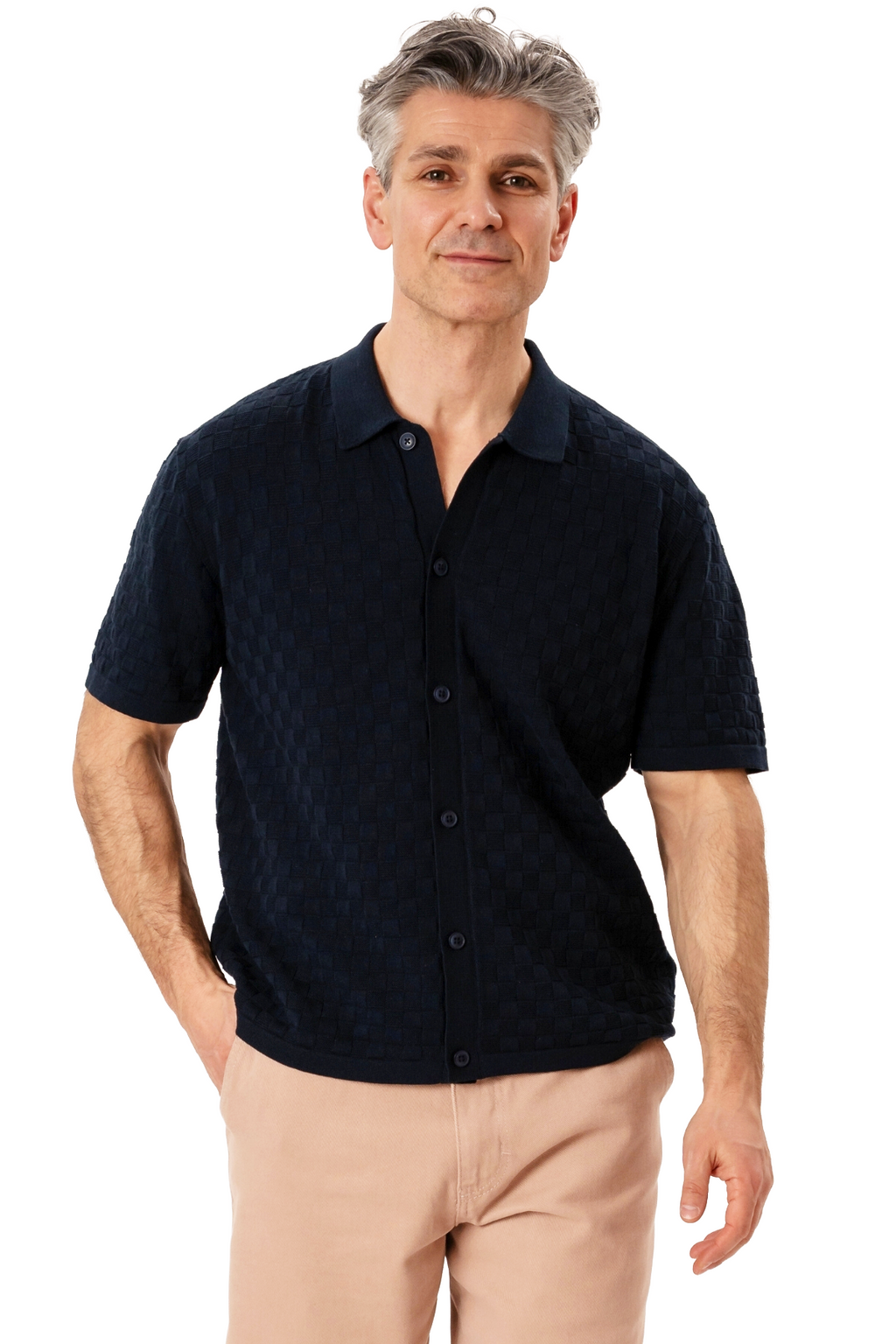 Darin Knit Polo - Navy