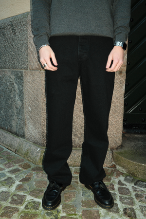 Jeans Baggy - Denim Dubh