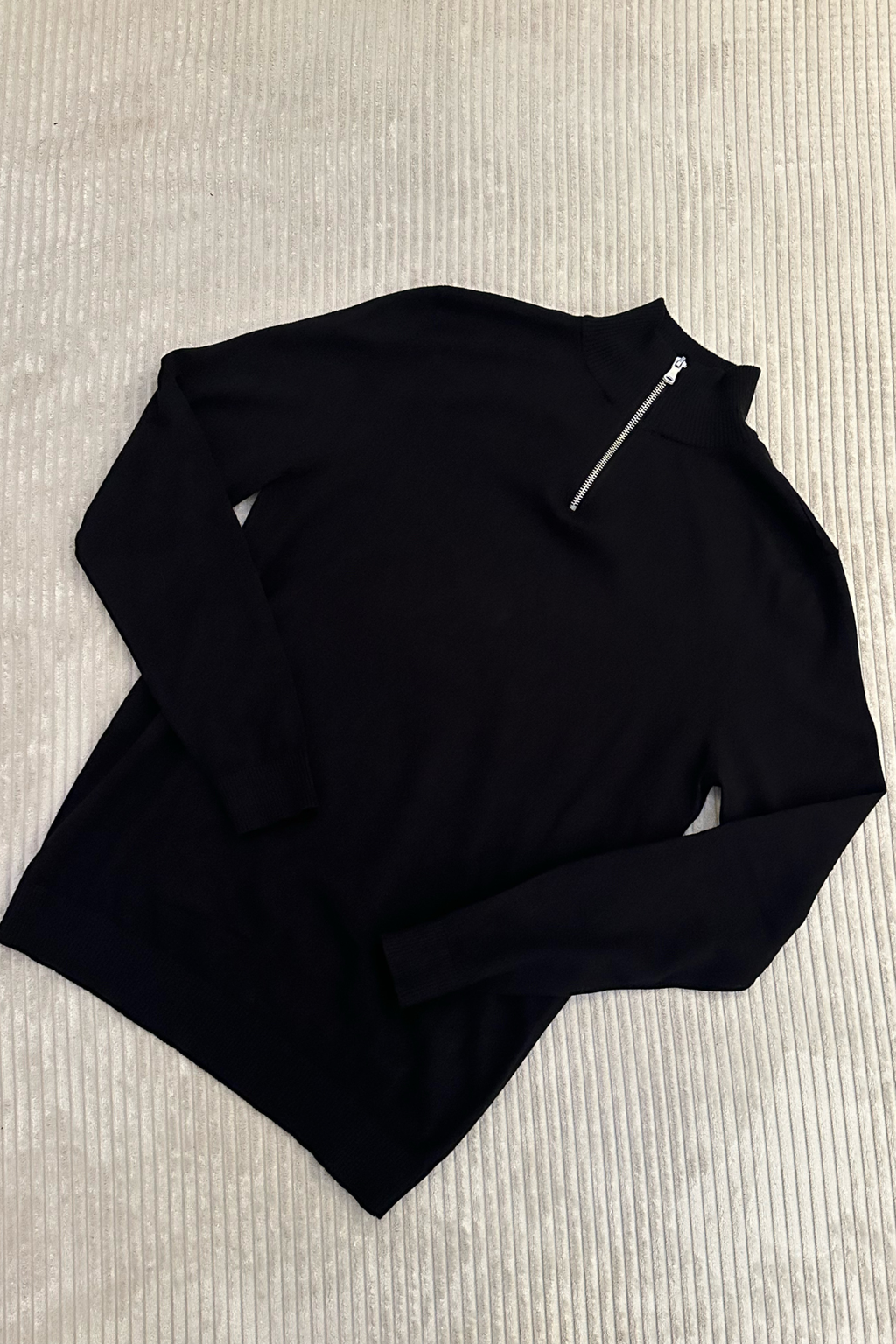 Pulover Half Zip - crni
