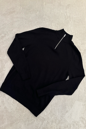 Pulover Half Zip - crni