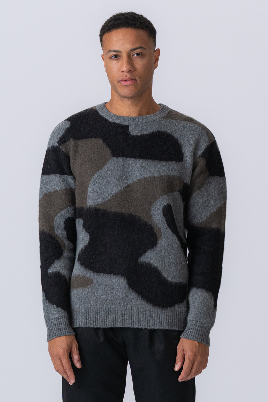 Sebastian Crew Neck Knit - Castlerock Mela