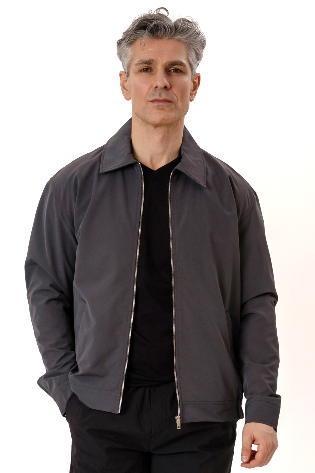 Milan Zipper Jacket - Indigo